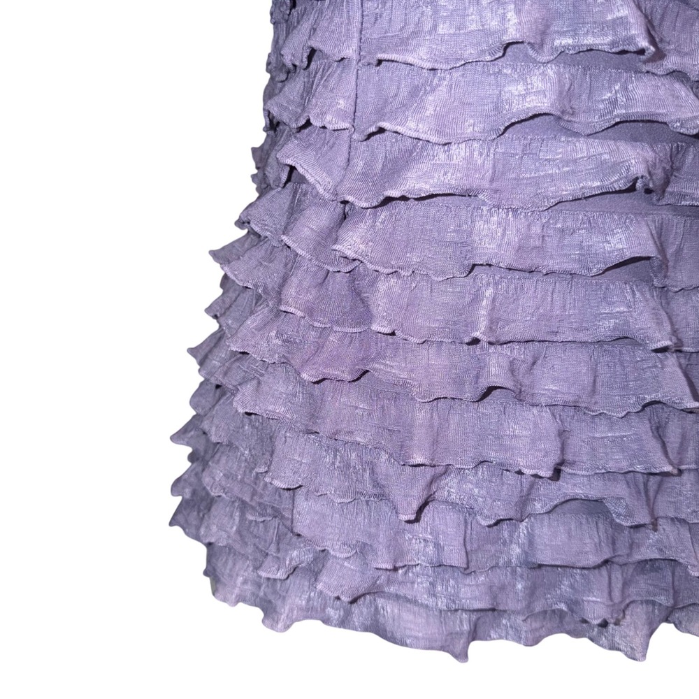 Vintage Charlotte Russe Lavender Purple Ruffle Strapless Tube Top Y2K Medium - Picture 2 of 10